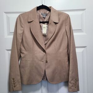 Ann Taylor Tan Blazer Womens 2 NWT‎